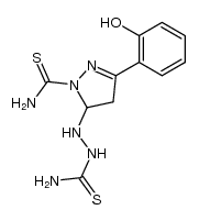 3-(2-hydroxyphenyl)-1-thiocarbamyl-5-thiosemicarbazide-2-pyrazoline Structure