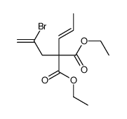 diethyl 2-(2-bromoprop-2-enyl)-2-prop-1-enylpropanedioate结构式