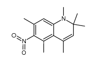 1,2,2,4,5,7-hexamethyl-6-nitro-1,2-dihydroquinoline结构式