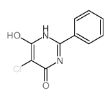 5-chloro-6-hydroxy-2-phenyl-3H-pyrimidin-4-one structure
