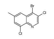 4-bromo-3,8-dichloro-6-methylquinoline结构式