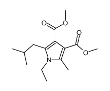 dimethyl 1-ethyl-2-methyl-5-(2-methylpropyl)pyrrole-3,4-dicarboxylate Structure