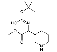 Methyl 2-(Boc-amino)-2-(3-piperidyl)acetate structure