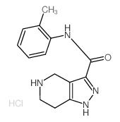 N-(2-Methylphenyl)-4,5,6,7-tetrahydro-1H-pyrazolo-[4,3-c]pyridine-3-carboxamide hydrochloride结构式