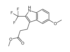 methyl 3-[5-methoxy-2-(trifluoromethyl)-1H-indol-3-yl]propanoate结构式