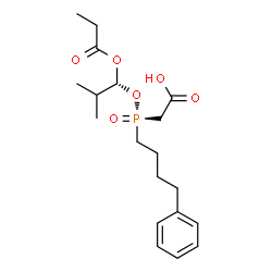 {[2-METHYL-1-(PROPIONYLOXY)PROPOXY](4-PHENYLBUTYL)PHOSPHORYL}ACETIC ACID结构式