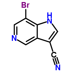 7-溴-1H-吡咯并[3,2-c]吡啶-3-甲腈结构式
