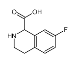 7-氟-1,2,3,4-四氢异喹啉-1-羧酸结构式