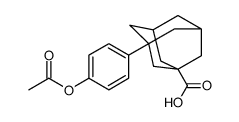 3-(4-acetyloxyphenyl)adamantane-1-carboxylic acid结构式