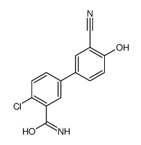 2-chloro-5-(3-cyano-4-hydroxyphenyl)benzamide结构式