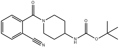 tert-Butyl 1-(2-cyanobenzoyl)piperidin-4-ylcarbamate Structure