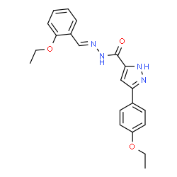 (E)-N-(2-ethoxybenzylidene)-3-(4-ethoxyphenyl)-1H-pyrazole-5-carbohydrazide structure