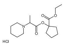 ethyl 1-(2-piperidin-1-ylpropanoyloxy)cyclopentane-1-carboxylate,hydrochloride结构式