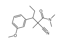 2-cyano-3-(3-methoxy-phenyl)-2-methyl-pentanoic acid dimethylamide结构式