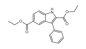diethyl 3-phenyl-1H-indole-2,5-dicarboxylate结构式