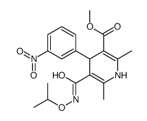 methyl 2,6-dimethyl-4-(3-nitrophenyl)-5-(propan-2-yloxycarbamoyl)-1,4-dihydropyridine-3-carboxylate Structure