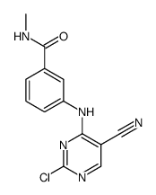 3-(2-chloro-5-cyanopyrimidin-4-ylamino)-N-methylbenzamide Structure