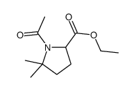 ethyl 1-acetyl-5,5-dimethylpyrrolidine-2-carboxylate结构式