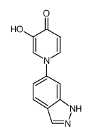 3-hydroxy-1-(1H-indazol-6-yl)-pyridin-4(1H)-one结构式