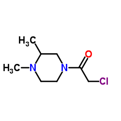 2-Chloro-1-(3,4-dimethyl-1-piperazinyl)ethanone结构式