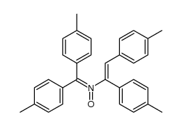 N-(di-p-tolylmethylene)-1,2-di-p-tolylethenamine oxide结构式