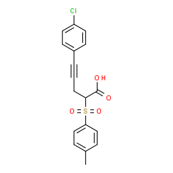 5-(4-chlorophenyl)-2-((4-methylphenyl)sulfonyl)-4-pentynoic acid Structure