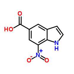7-Nitro-1H-indole-5-carboxylic acid结构式