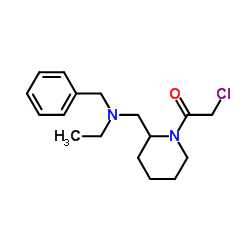 1-(2-{[Benzyl(ethyl)amino]methyl}-1-piperidinyl)-2-chloroethanone Structure