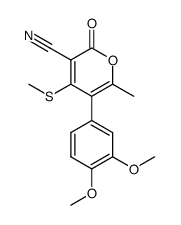 5-(3,4-dimethoxyphenyl)-6-methyl-4-(methylsulfanyl)-2-oxo-2H-pyran-3-carbonitrile Structure