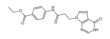 4-[[3-(1,6-dihydro-6-oxo-9H-purin-9-yl)-1-oxopropyl]amino]benzoic acid,ethyl ester Structure