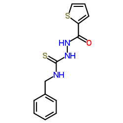 N-Benzyl-2-(2-thienylcarbonyl)hydrazinecarbothioamide Structure