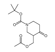 tert-butyl 3-(acetoxymethyl)-4-oxopiperidine-1-carboxylate structure