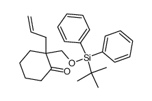 2-Allyl-2-(tert-butyl-diphenyl-silanyloxymethyl)-cyclohexanone Structure