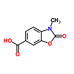 3-METHYL-2-OXO-2,3-DIHYDRO-1,3-BENZOXAZOLE-6-CARBOXYLICACID结构式