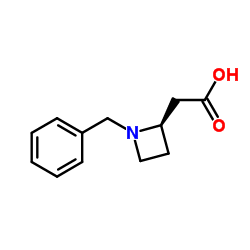 [(2R)-1-Benzyl-2-azetidinyl]acetic acid Structure