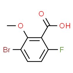 3-Bromo-6-fluoro-2-methoxybenzoic acid结构式