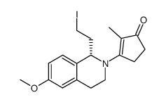 (+)-3-N-<1(S)-(2-iodoethyl)-6-methoxy-1,2,3,4-tetrahydroisoquinolyl>-2-methylcyclopent-2-en-1-one Structure