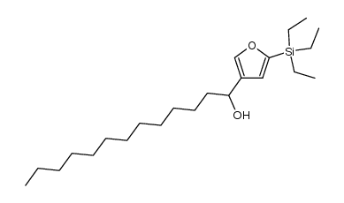 2-Triethylsilyl-4-(1-hydroxy-tridecyl)-furan Structure