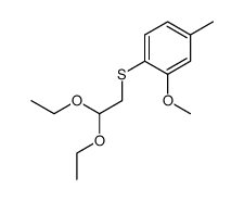 (2, 2-二乙氧基乙基)(2-甲氧基-4-甲基苯基)硫烷结构式