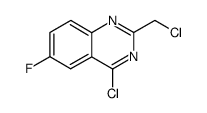 QUINAZOLINE, 4-CHLORO-2-(CHLOROMETHYL)-6-FLUORO-结构式