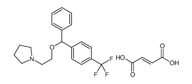 (E)-but-2-enedioic acid,1-[2-[phenyl-[4-(trifluoromethyl)phenyl]methoxy]ethyl]pyrrolidine结构式