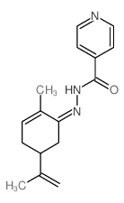 4-Pyridinecarboxylicacid, 2-[2-methyl-5-(1-methylethenyl)-2-cyclohexen-1-ylidene]hydrazide structure