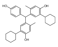 2-cyclohexyl-4-[(5-cyclohexyl-4-hydroxy-2-methylphenyl)-(4-hydroxyphenyl)methyl]-5-methylphenol结构式