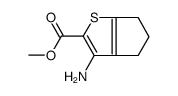 4H-Cyclopenta[b]thiophene-2-carboxylicacid,3-amino-5,6-dihydro-,methyl structure
