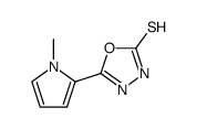 5-(1-methyl-1H-pyrrol-2-yl)-1,3,4-oxadiazole-2-thiol结构式