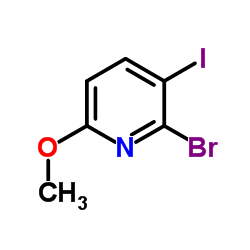 2-Bromo-3-iodo-6-methoxypyridine Structure