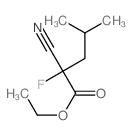 Pentanoic acid,2-cyano-2-fluoro-4-methyl-, ethyl ester structure