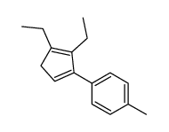 1-(4,5-diethylcyclopenta-1,4-dien-1-yl)-4-methylbenzene结构式