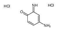 4-amino-6-iminocyclohexa-2,4-dien-1-one,dihydrochloride结构式