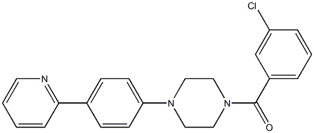 (3-chlorophenyl)(4-(4-(pyridin-2-yl)phenyl)piperazin-1-yl)methanone Structure